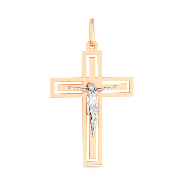 Золотой нательный крестик с распятием (арт. 501735/30) – изображение 1