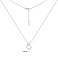 Серебряное колье "Сердце" с фианитом (арт. 7507/1341) – изображение 3