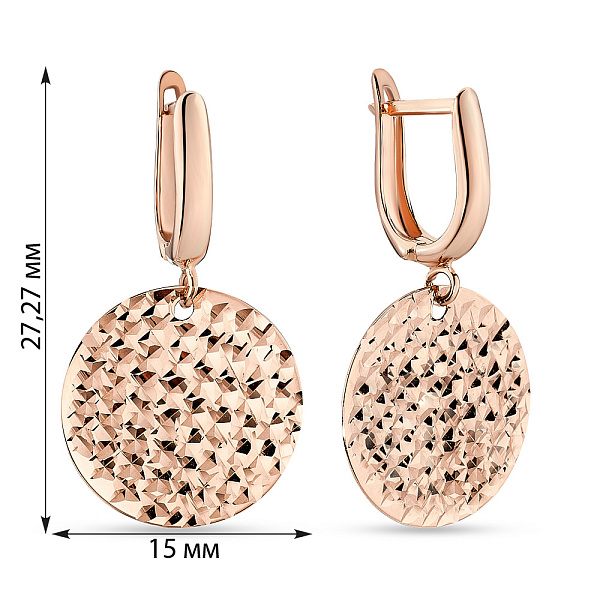 Золотые серьги «Монеты» (арт. 107421/15) – изображение 2