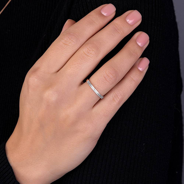 Кольцо из красного золота с бриллиантами (арт. К011642015) – изображение 3