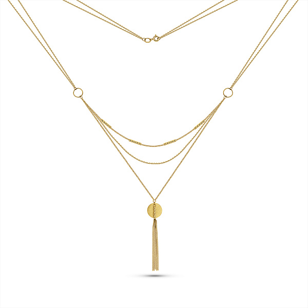 Кольє Francelli з жовтого золота без каміння (арт. 360318/3жм) – зображення 2