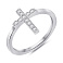 Серебряное кольцо Крестик с фианитами (арт. 7501/8168) – изображение 1