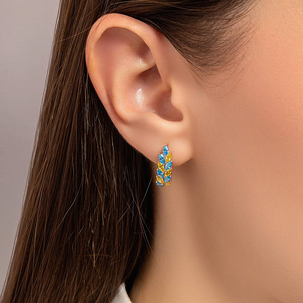 Золоті сережки Колосок (арт. 111339гж) – зображення 3