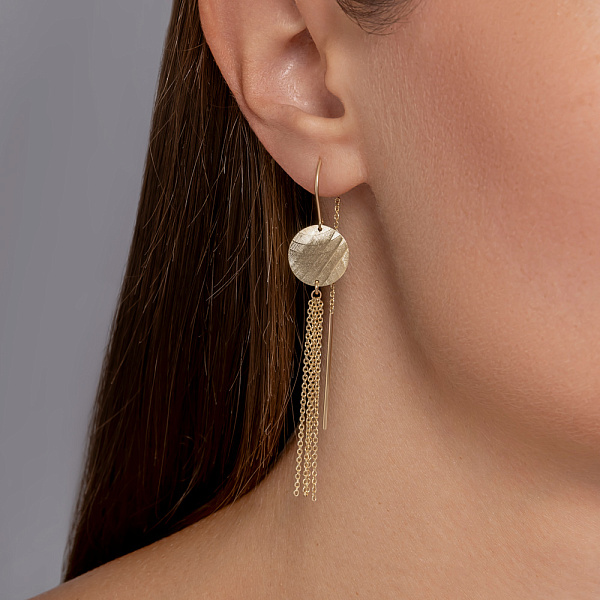 Длинные серьги Francelli из желтого золота (арт. 1092030ж) – изображение 2