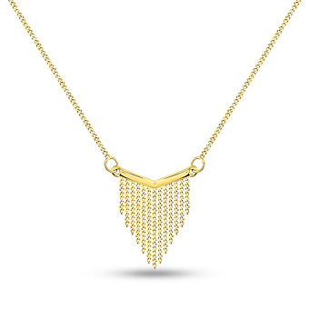 Серебряное колье с желтым родированием (арт. 7507/2217ж)