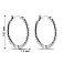 Серебряные серьги-кольца без камней (арт. 7502/9054/15) – изображение 2