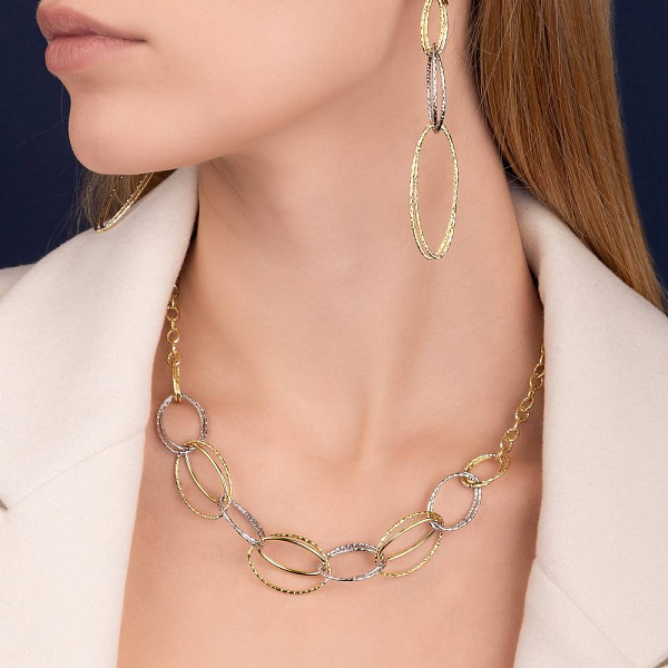 Колье Francelli из комбинированного золота (арт. 352486жб) – изображение 2