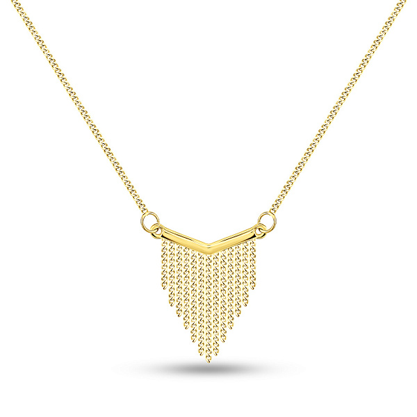 Серебряное колье с желтым родированием (арт. 7507/2217ж) – изображение 1