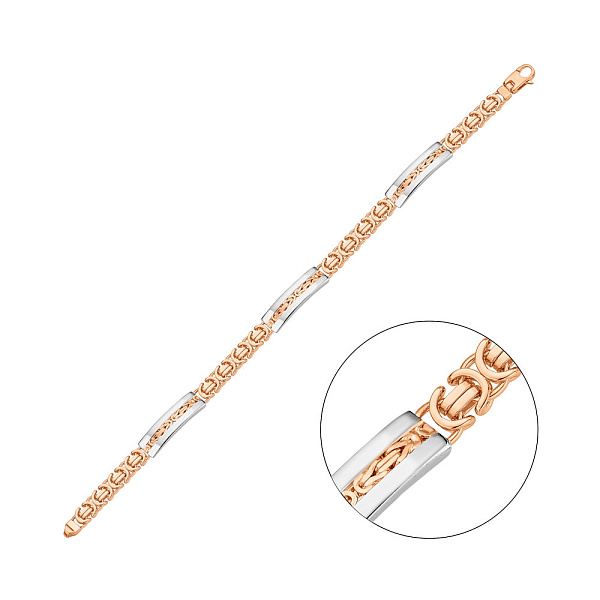 Браслет из красного и белого золота (арт. 326796кб) – изображение 1