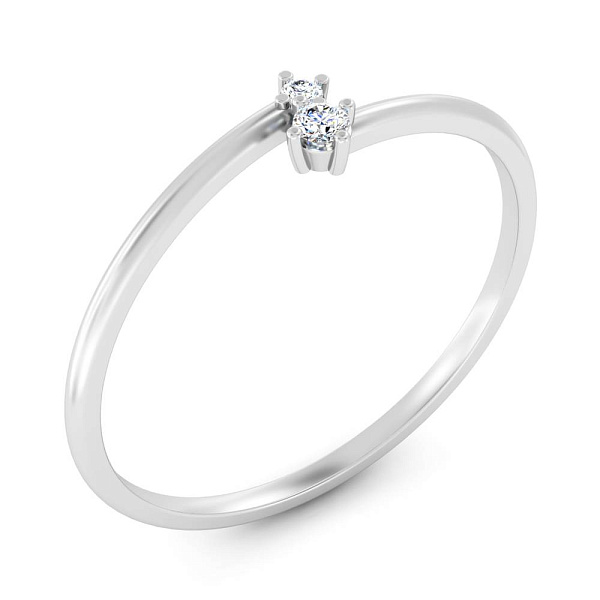 Золотое кольцо с бриллиантами (арт. К011712005б) – изображение 1