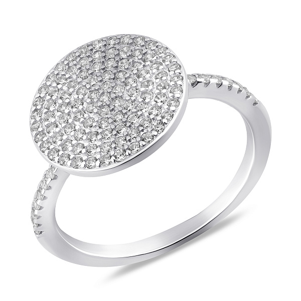 Серебряное кольцо с россыпью фианитов (арт. 7501/8551) – изображение 1
