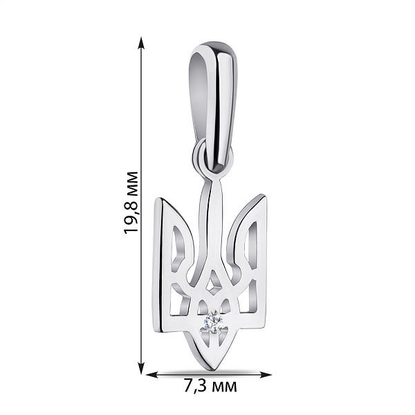 Подвес Герб Украины-Трезубец из серебра (арт. 7503/2-1273.0.2) – изображение 2