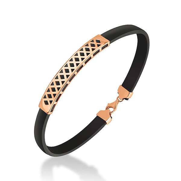 Браслет з каучуку з золотими вставками (арт. 326281) – зображення 1