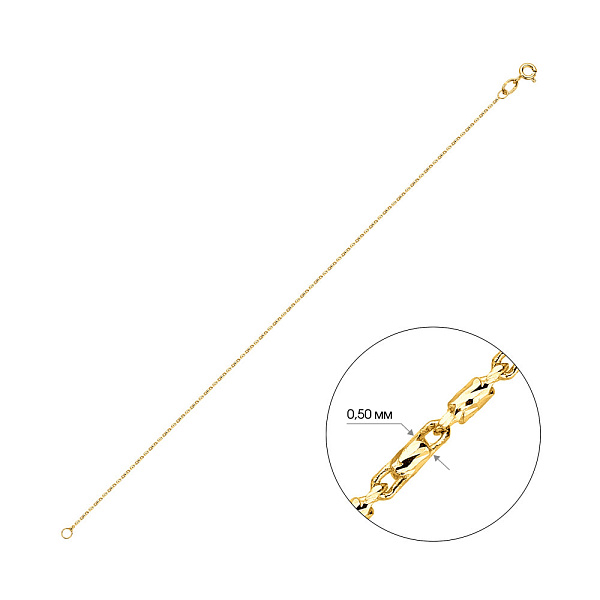 Браслет на ногу из желтого золота (арт. ц3120601жн) – изображение 3