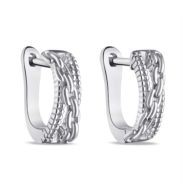 Серебряные серьги "Цепи" без камней  (арт. 7502/4617) – изображение 1