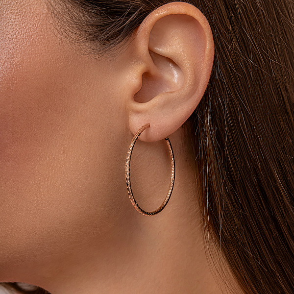 Серьги-кольца из красного золота (арт. 122031/35) – изображение 2