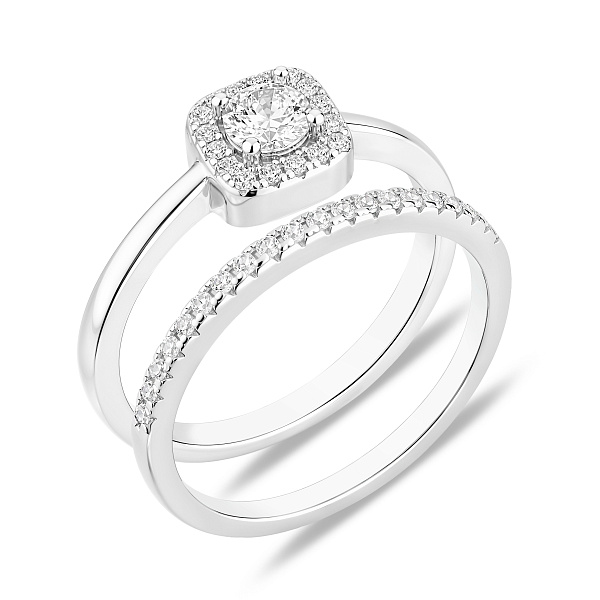 Серебряное помолвочное кольцо (арт. 7501/8531) – изображение 1