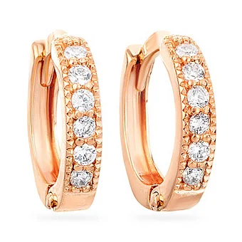 Золоті сережки конго з фіанітами (арт. 110276)