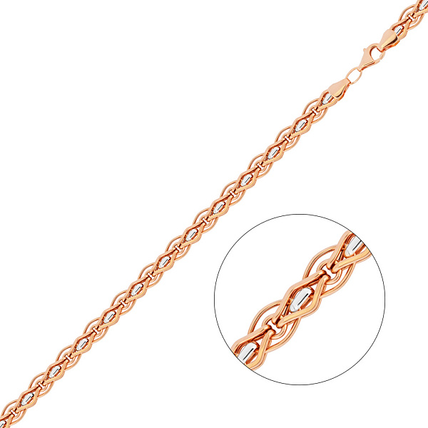 Кольє з червоного золота з родіюванням (арт. 351269р) – зображення 1