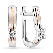 Золотые серьги с бриллиантами (арт. С011002015бк)