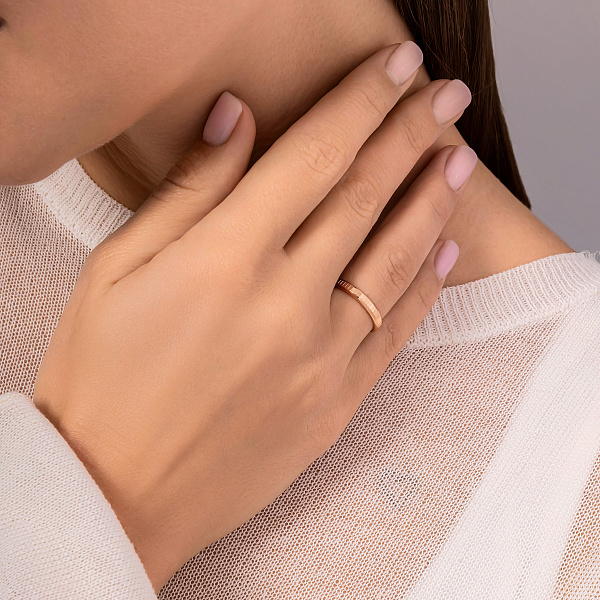 Обручальное кольцо из красного золота (арт. 239257) – изображение 6