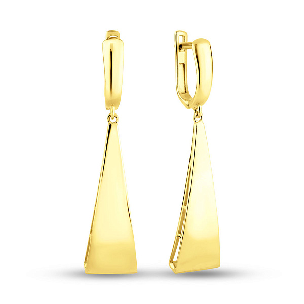 Сережки з жовтого золота з підвіскою (арт. 1091304ж) – зображення 1