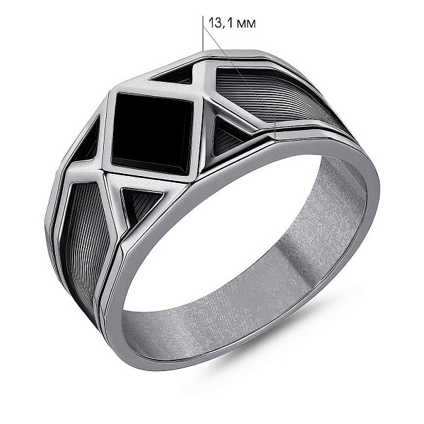 Срібний перстень з великим каменем (арт. 7906/2370о) – зображення 2