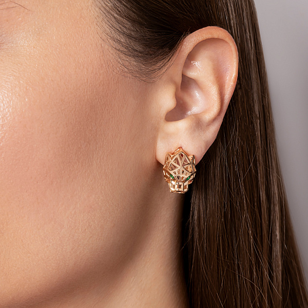 Золотые серьги Пантера (арт. 1091940з) – изображение 2