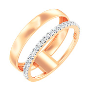 Золота каблучка з фіанітами (арт. 140781)