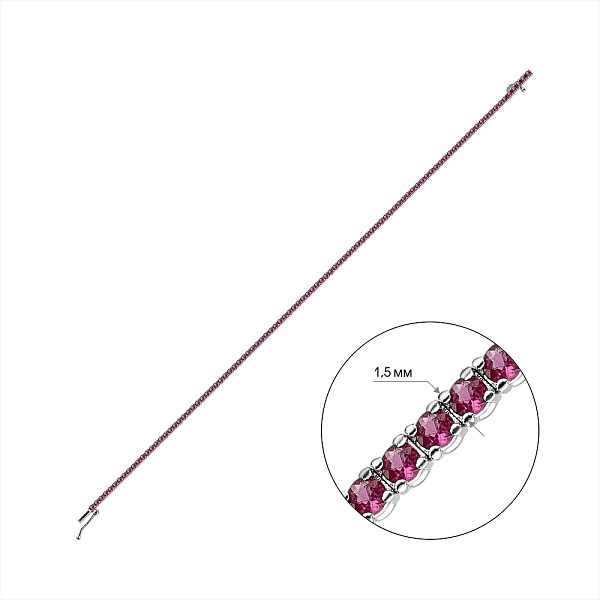 Золотий браслет з рубінами (арт. Б28159бр) – зображення 4