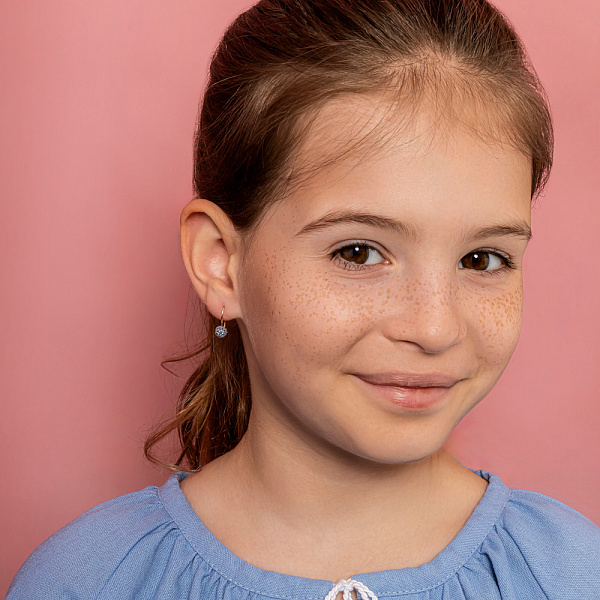 Дитячі золоті сережки з фіанітами (арт. 110445г) – зображення 3