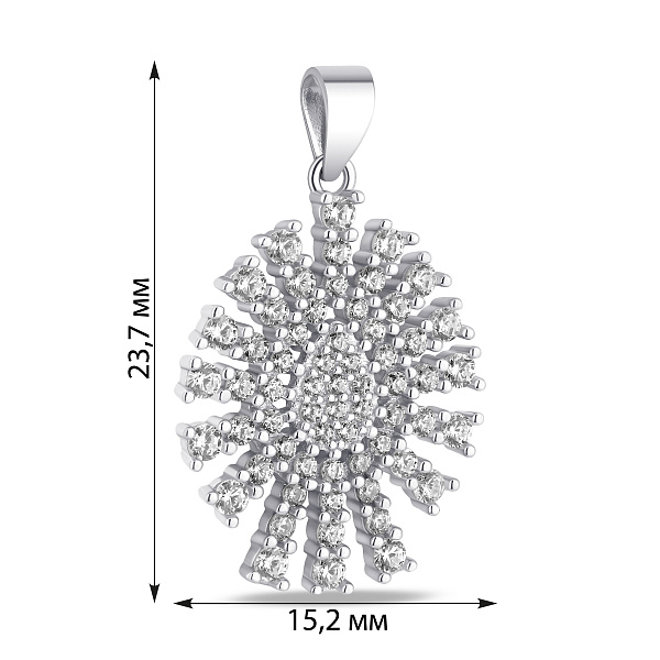 Серебряный кулон с фианитами (арт. 7503/4634) – изображение 2
