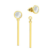 Серьги-трансформеры Лýна из золота с эмалью (арт. 110616жеп)