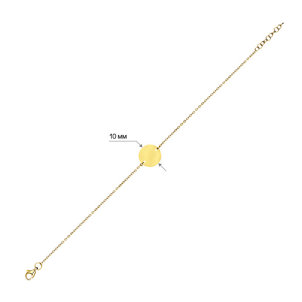 Браслет Монети з жовтого золота (арт. 324033/10ж) – зображення 3
