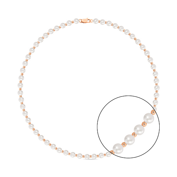 Бусы из жемчуга и золота (арт. 361402) – изображение 1