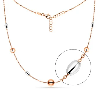 Кольє з червоного та білого золота (арт. 352188кб)