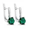 Серьги из серебра с изумрудом (арт. 7502/483Измсп) – изображение 1
