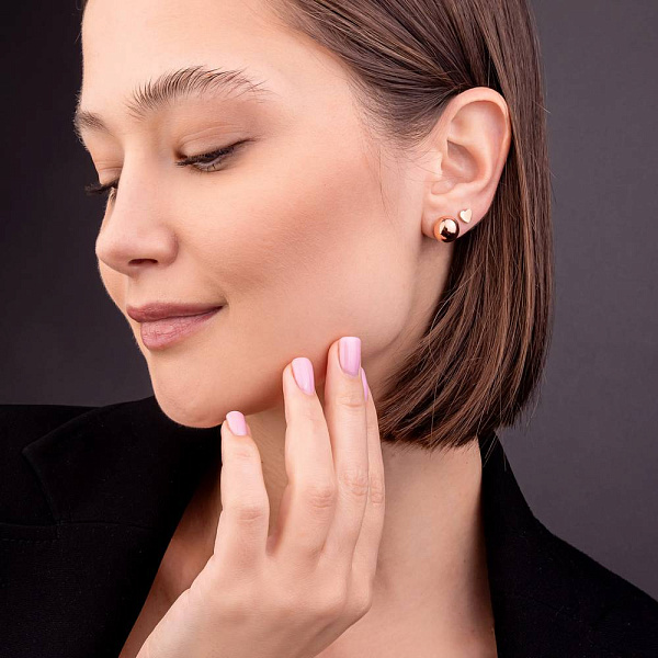 Золотые серьги-пусеты (арт. 1091273/1) – изображение 3