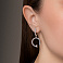 Золотые серьги с фианитами Гвоздь (арт. 105402б) – изображение 2