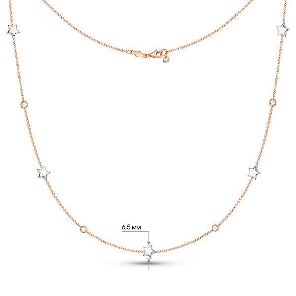 Колье из красного и белого золота (арт. 352655кб) – изображение 5