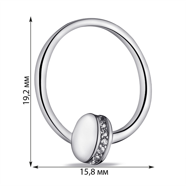 Срібний підвіс Цвях з фіанітами (арт. 7503/4305) – зображення 2
