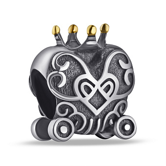 Фото Серебряный шарм Карета (арт. 7903/П5/781)