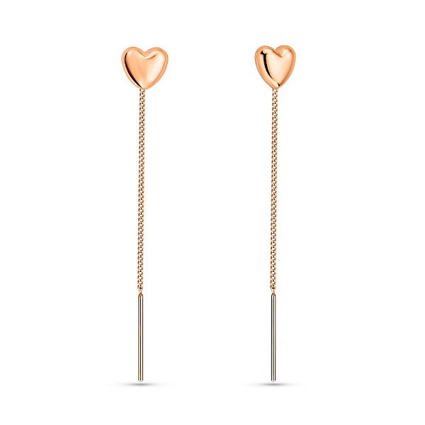 Золотые серьги-протяжки (арт. 109201) – изображение 1