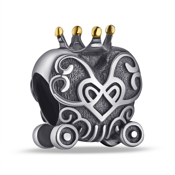 Серебряный шарм Карета (арт. 7903/П5/781) – изображение 1