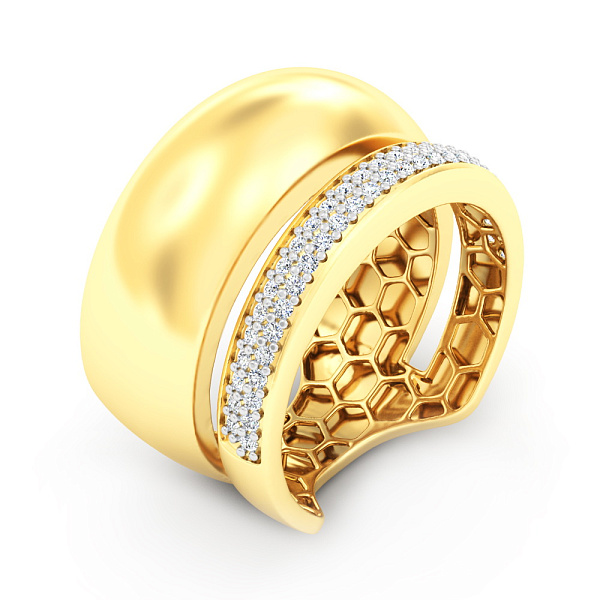 Массивное кольцо из золота Francelli (арт. 140975ж) – изображение 1