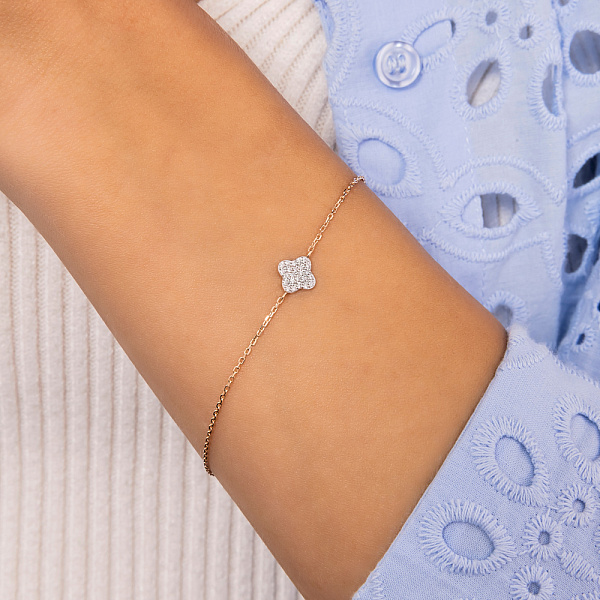 Золотий браслет з діамантами (арт. Б011509010) – зображення 2