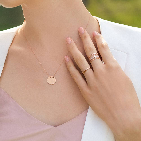 Колье из красного золота "Сердце" без камней (арт. 352207/15) – изображение 4