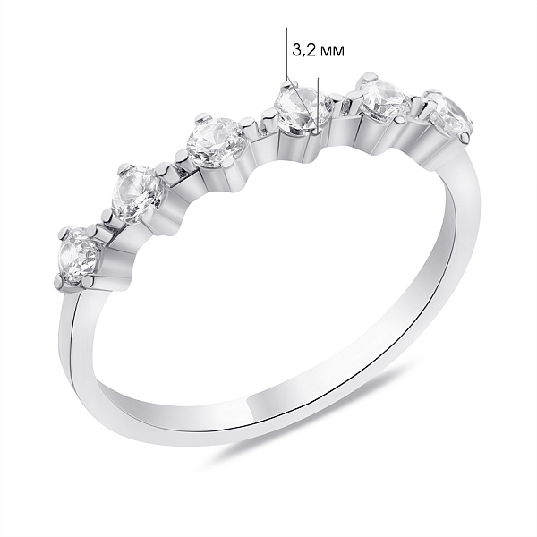 Серебряное кольцо с фианитами (арт. 7501/5986) – изображение 2