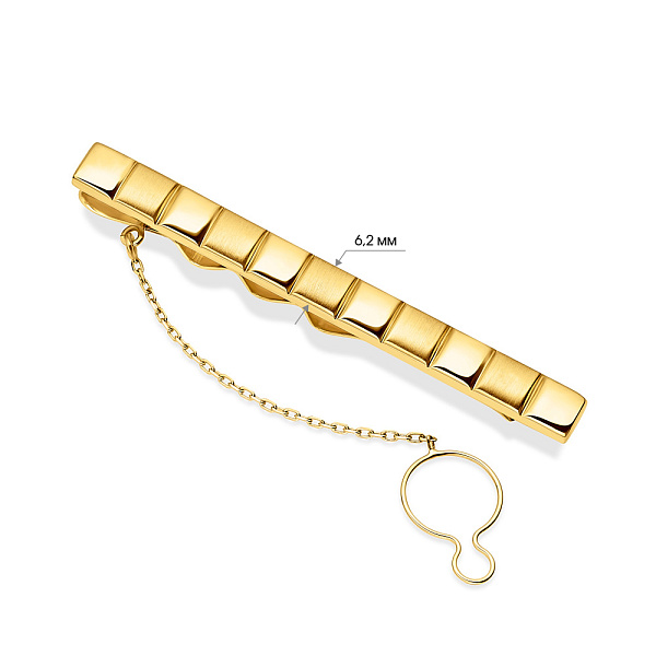 Зажим для галстука из желтого золота  (арт. 200086жм) – изображение 2