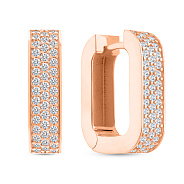 Фото Серьги из красного золота с фианитами (арт. 1091700/20)